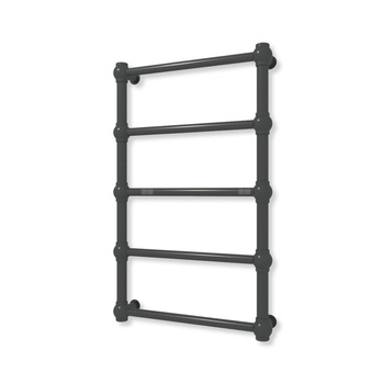 Grzejnik elektryczny TERMA RETRO 800 x 500 mm, kolor czarny jak kruk soft, moc 200 W, podłączenie E8, kabel prosty bez wtyczki z maskownicą czarny