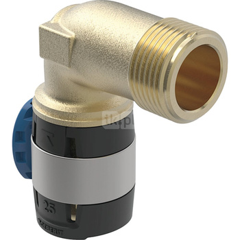 Kolano przejściowe 90' GEBERIT FlowFit, brąz bezołowiowy, 1/2'' x 20 mm (GZ x łącznik zaprasowywany)