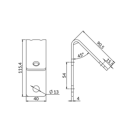 Kształtka XPMX1D profilu 41mm