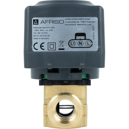 2-drogowy zawór strefowy AZV 453, DN20, G1", Kvs 10, 230 V AC, NO