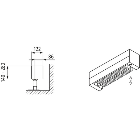 Kermi konwektor KNN22 70x122x800 RAL9016, 6 bar, bez osłony, podł. 14