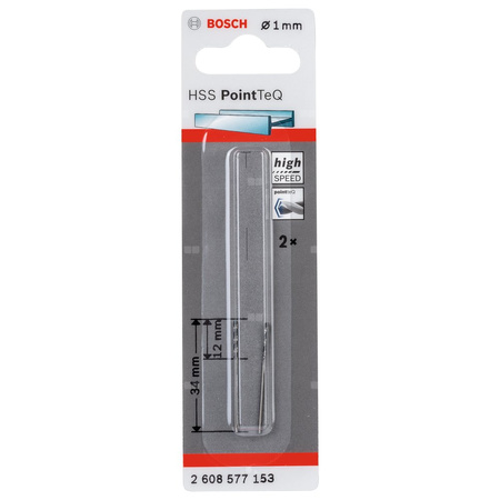 WIERT. HSS POINTTEQ  1.0MM 2PC