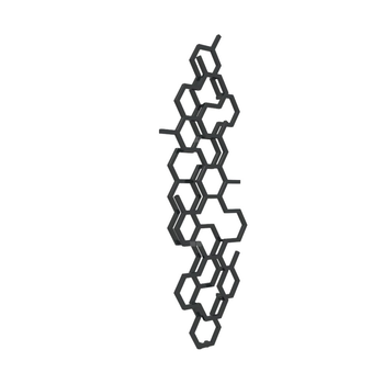 Grzejnik drabinkowy TERMA HEX, podłączenie ZX, wym. 1700 x 573 mm, kolor nowy czarny krokodyl