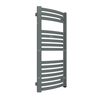 Grzejnik elektryczny TERMA DEXTER ONE 400 x 860 mm, kolor metaliczny szary, moc 400 W, podłączenie E1, kabel spiralny z wtyczką 2,5m srebrzysty