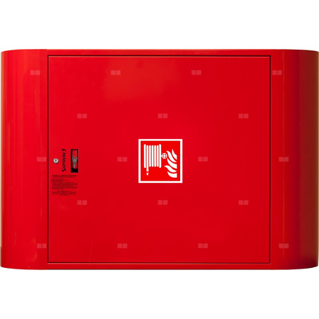 Hydrant DN 25 FIT zawieszany, z dwoma ćwierćwałkami, wąż 30 m, zamek patent, RAL 3000