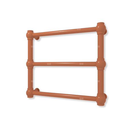 Grzejnik elektryczny TERMA RETRO 430 x 500 mm, kolor jasna Cu, moc 120 W, podłączenie E8, kabel spiralny z wtyczką biały