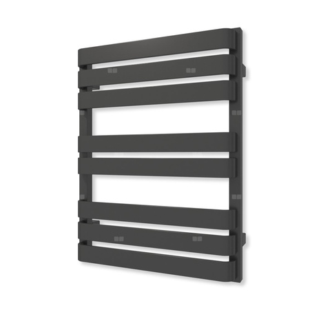 Grzejnik elektryczny TERMA WARP T 650 x 500 mm, kolor heban, moc 300 W, podłączenie E1, kabel spiralny z wtyczką