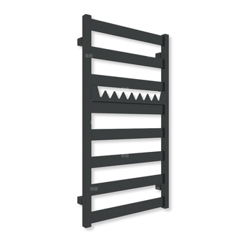 Grzejnik elektryczny TERMA VIVO 910 x 500 mm, kolor czarny jak kruk mat RAL9005, moc 400 W, podłączenie E8, kabel przyłącze ts1/ss1