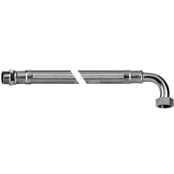 Wąż elastyczny przyłączeniowy QIK stal nierdzewna, 3/4'' x 3/4'', dł. 1200 mm, GZ x GW (przyłącze kątowe) z oplotem