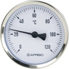 Termometr bimetaliczny AFRISO BiTh fi 63 mm 0…120'C tuleja 63 mm połączenie ax