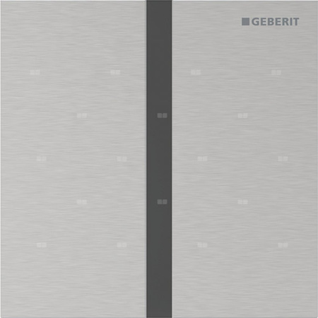 Elektroniczny zawór spłukujący Geberit do pisuaru, zasilanie 230V, Typ 40, stal nierdzewna, prostokątny