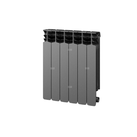 Grzejnik żeberkowy GAVIA 50 PLUS aluminium, podłączenie boczne 575 x 483 mm, kolor grafit, moc 704 W