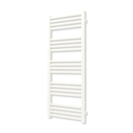 Grzejnik elektryczny TERMA FIONA 1140 x 430 mm, kolor biały drogowy RAL9016, moc 400 W, podłączenie E1, kabel przyłącze ts1/ss1