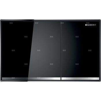 Przycisk uruchamiający Geberit Sigma60, przedni, szkło czarne, prostokątny