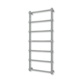 Grzejnik elektryczny TERMA RETRO 1170 x 500 mm, kolor stal nierdzewna, moc 200 W, podłączenie E1, kabel spiralny z wtyczką srebrzysty