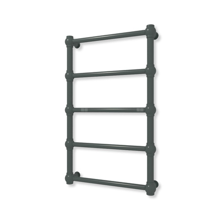 Grzejnik elektryczny TERMA RETRO 800 x 500 mm, kolor zielony czarny RAL6012, moc 200 W, podłączenie E8, kabel spiralny z wtyczką