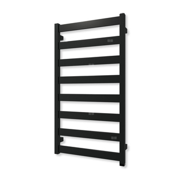 Grzejnik elektryczny TERMA VIVO ONE 910 x 500 mm, kolor czarny jak kruk mat RAL9005, moc 400 W, podłączenie E1, kabel prosty z wtyczką czarny