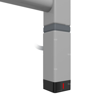 Grzałka TERMA One K30x30, 600W Tuba, RAL 9006, kabel prosty bez wtyczki [srebrzysty, 1,5m, logo Terma, instr. TERMA]