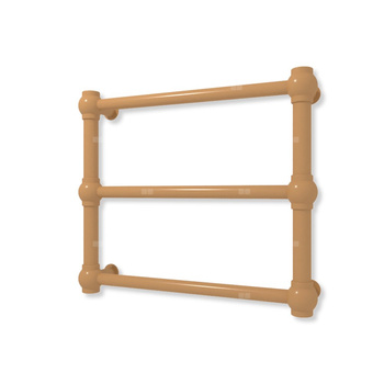 Grzejnik elektryczny TERMA RETRO 430 x 500 mm, kolor lotos, moc 120 W, podłączenie E8, kabel prosty bez wtyczki z maskownicą czarny