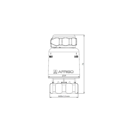 Siłownik termoelektryczny TSA-02 FO, GW M30x1,5 mm, 24 V AC/DC, NC, funkcja sterowania ręcznego