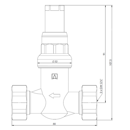 Regulator upustowy AFRISO DU mosiądz GW 3/4'' max. 95'C 10-50 kPa