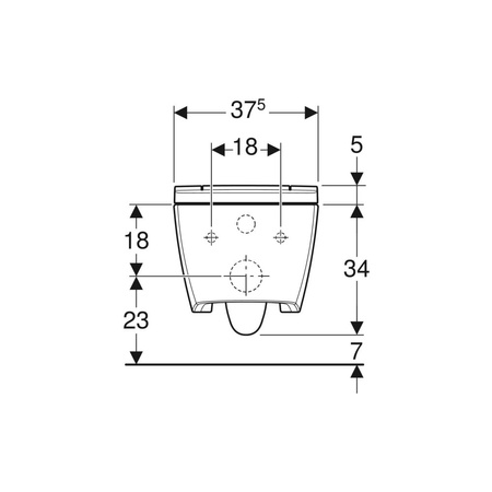 Wisząca miska WC do Geberit AquaClean Sela: Biały-alpin