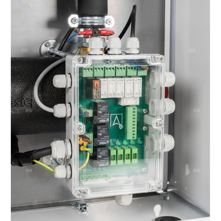 Moduł hydrauliczny do pomp ciepła AMB 900, z grzałką zanurzeniową 9 kW, zaworem przełączającym AZV, separatorem zanieczyszczeń ADS 181, przyłącza G1 1/4"