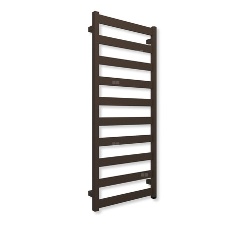 Grzejnik elektryczny TERMA VIVO ONE 1150 x 500 mm, kolor szlachetny brąz, moc 400 W, podłączenie E8, kabel spiralny z wtyczką szary