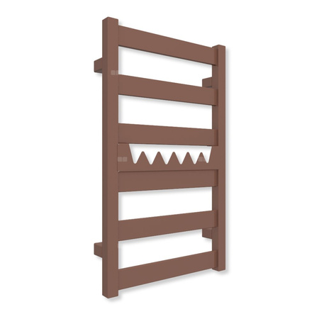 Grzejnik elektryczny TERMA VIVO 670 x 400 mm, kolor Cu, moc 200 W, podłączenie E8, kabel prosty bez wtyczki z maskownicą