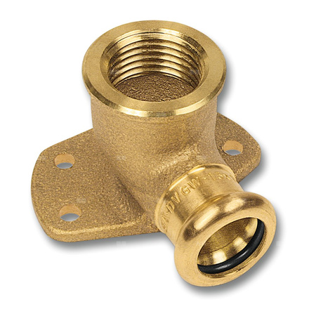 Kolano 90' SANHA PURAPRESS ścienne uniwersalne, brąz, 15 mm x 1/2'' (zw x GW)