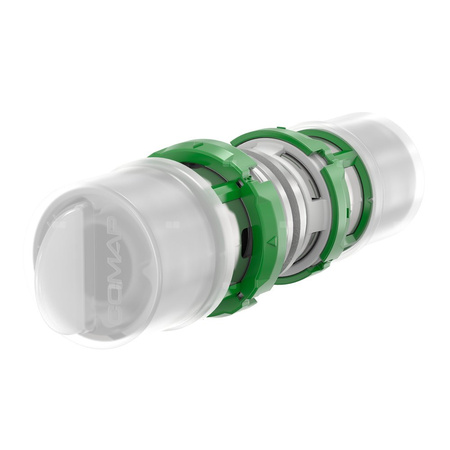 Złączka redukcyjna, zaprasowywana COMAP MultiSkin Visu-Control redukcja, mosiądz, 63x4,5 x 50x4 (MZ)