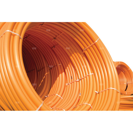 Rura PE do gazu, 63x5,8 pomarańczowo-czarna, RC PE100 SDR11