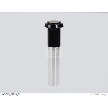 Pionowe wyprowadzenie dachowe fi 150, długość 1000 mm, czarne