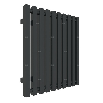 Grzejnik drabinkowy TERMA TRIGA, podłączenie V6, wym. 560 x 480 mm, kolor czarny jak kruk soft RAL9005, moc 356W