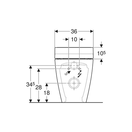 Amortyzator do deski sedesowej / pokrywy deski sedesowej, do Geberit AquaClean Mera / Tuma