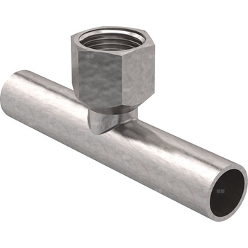 Trójnik GEBERIT Mapress C-Stahl przejściowy 90' stal (ocynk) 42 mm x 1/2'' x 42 mm (końcówka wsuwana x GW x końcówka wsuwana)