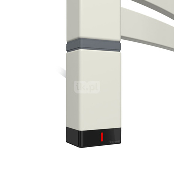 Grzałka TERMA One T36x40 Lewy, 600W \ Tuba, RAL 9002, kabel spiralny z wtyczką [srebrzysty 2,5m, log