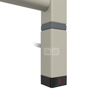 Grzałka TERMA One K30x30, 1000W \ Tuba, California Beige, kabel spiralny z wtyczką [srebrzysty, 2,5m