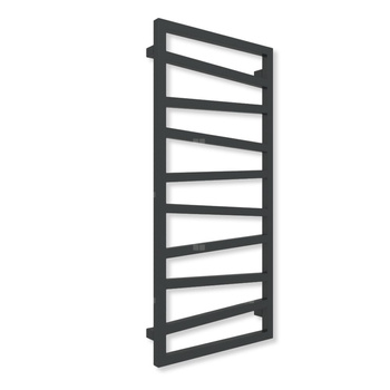 Grzejnik elektryczny TERMA ZIGZAG 1310 x 500 mm, kolor czarny jak kruk mat RAL9005, moc 600 W, podłączenie E8, kabel przyłącze ts1/ss1