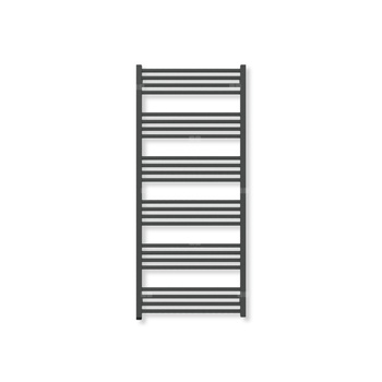 Grzejnik elektryczny TERMA FIONA ONE 1380 x 600 mm, kolor czarny jak kruk soft, moc 800 W, podłączenie E1, kabel spiralny z wtyczką szary