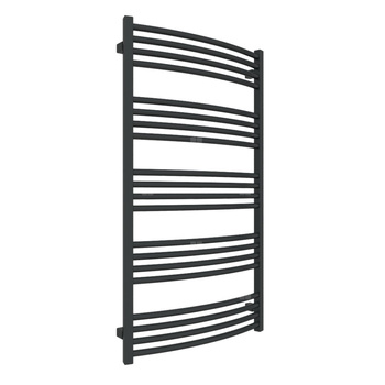 Grzejnik drabinkowy TERMA LENA, podłączenie SX, wym. 1140 x 636 mm, kolor czarny jak kruk połysk RAL9005, moc 607W