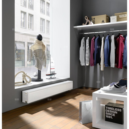 Grzejnik płytowy typ 33 KERMI X2 Profil-V, prawy, z osłonami wym. 600 x 700 mm, kolor biały, moc 1565 W