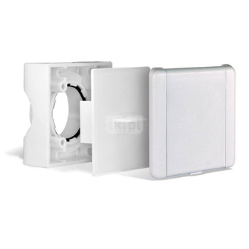 Płyta montażowa z uchwyt plastikowy kwadratowy + przykrywka do tynkowania (typ ES)