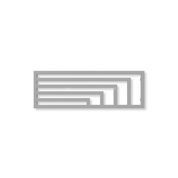 Grzejnik elektryczny TERMA ANGUS H 440 x 1300 mm, kolor jasne aluminium metaliczny RAL9006, moc 600 W, podłączenie E2, kabel spiralny z wtyczką srebrzysty