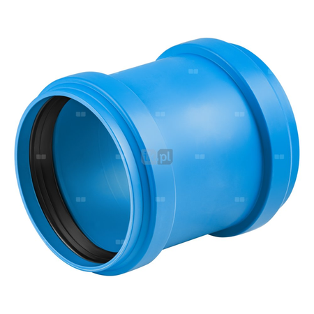 Złączka dwukielichowa MAGNAPLAST Ultra dB UDBMM, PP-m (niebieski), DN 50 (ww x ww), do kanalizacji