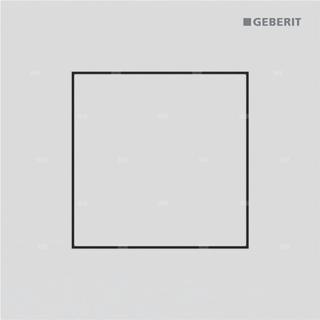 Przycisk uruchamiający Geberit typ 40 do systemu spłukiwania pisuarów z pneumatycznym uruchamianiem spłukiwania, kwadratowy: Biały matowy / Z powłoką easy-to-clean