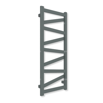 Grzejnik elektryczny TERMA VIPERA 990 x 400 mm, kolor błyszcząca szarość, moc 300 W, podłączenie E1, kabel prosty bez wtyczki z maskownicą