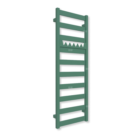 Grzejnik drabinkowy TERMA VIVO, podłączenie SX, wym. 1150 x 400 mm, kolor zielony patynowy RAL6000 (farba), moc 366W