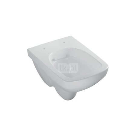 Deska sedesowa Geberit Selnova Compact, kształt geometryczny, mocowanie od góry: Wolne opadanie=Tak, Zawiasy wypinane=Tak, Mocowanie=Od góry, Biały / Błyszczący