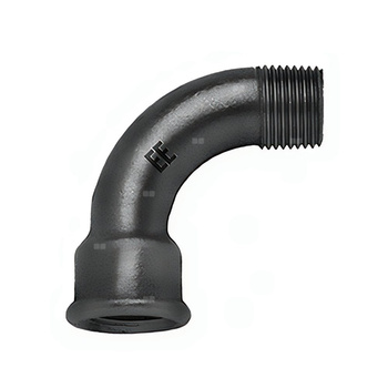 Łuk długi 90' ODLEWNIA ZAWIERCIE G4/13/1 żeliwo (czarne) 3/8'' (GW x GZ)